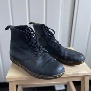Black Leather Dr Martens Alfie
